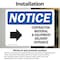Signmission Contractor Material And Equipment Sign With Symbol, 10 in W x Rectangle, Vinyl Decal OS-2PACK-NS-D-710-L-10819 - alternate 4